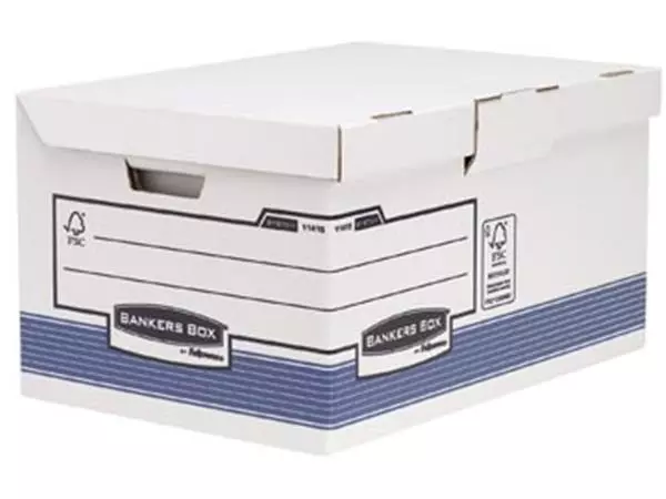 Een Bankers Box System, opbergdoos flip top maxi, blauw koop je bij ShopXPress