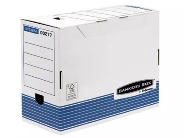 Een Bankers Box System transfer archiefdoos, ft A4, rug van 15 cm, blauw koop je bij ShopXPress