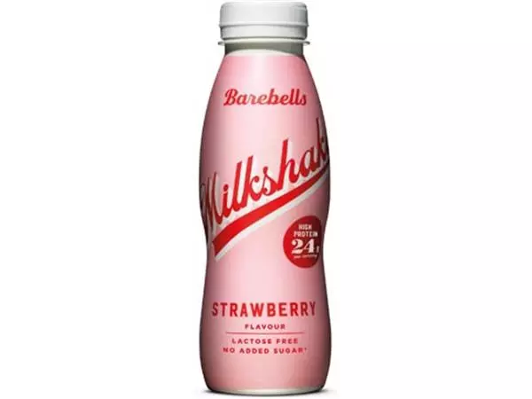 Een Barebells milkshake aardbei, 33 cl, pak van 8 koop je bij ShopXPress