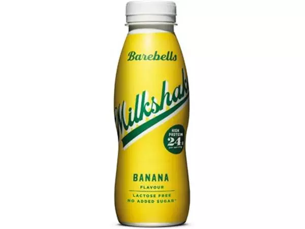 Een Barebells milkshake banaan, 33 cl, pak van 8 koop je bij ShopXPress
