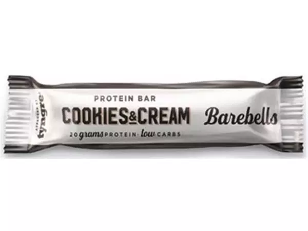 Een Barebells snack Cookies & Cream, reep van 55 g, pak van 12 stuks koop je bij ShopXPress