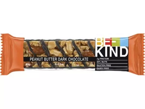 Een Be-Kind reep Peanut Butter Dark Chocolate, 40 g, pak van 12 stuks koop je bij ShopXPress