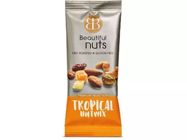Een Beautiful Nuts noten, zakje van 50 g, Tropical Mix koop je bij ShopXPress