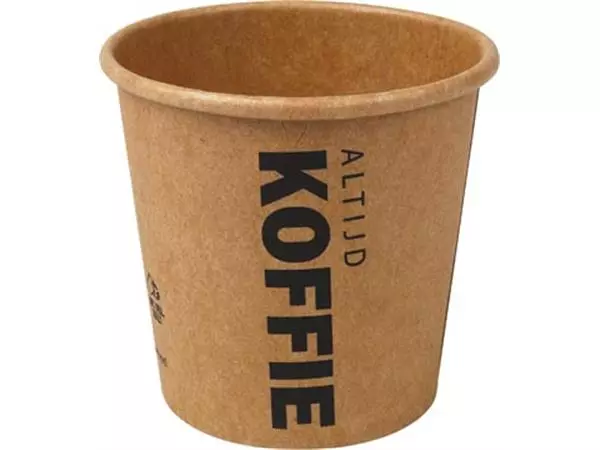 Een Beker uit karton (altijd koffie), 118 ml, diameter 63 mm, pak van 50 stuks koop je bij Supplierz BV