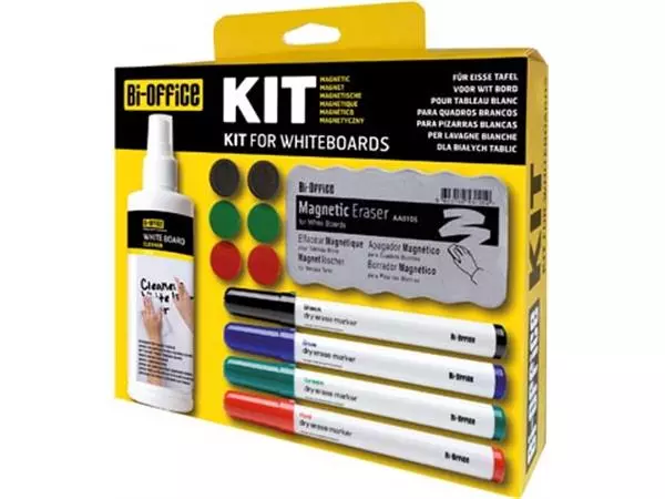 Een Bi-Office starterkit voor whiteboards, ophangbaar doosje koop je bij ShopXPress