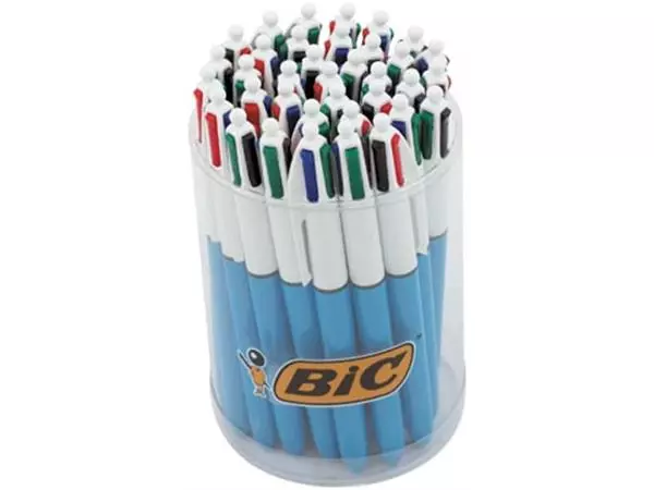 Een Bic Colours Original 4-kleurenbalpen, medium, klassieke inktkleuren, tubo van 36 stuks koop je bij ShopXPress