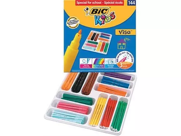 Een Bic Kids viltstift Visa 144 stiften (classpack) koop je bij ShopXPress