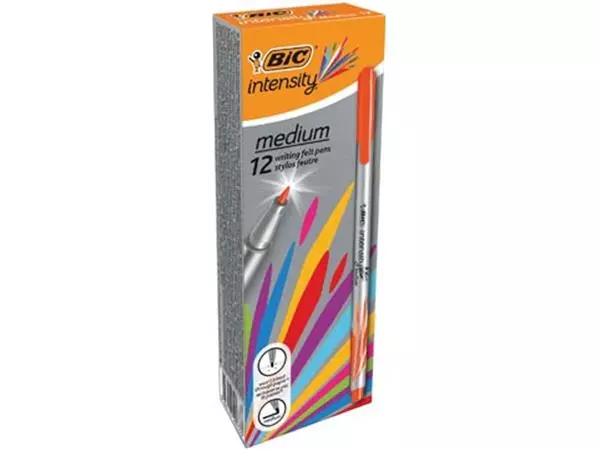 Een Bic fineliner Intensity, medium, oranje koop je bij ShopXPress