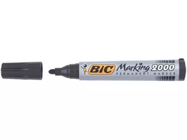 Een Bic permanent marker 2000-2300 zwart, schrijfbreedte 1,7 mm, ronde punt koop je bij ShopXPress