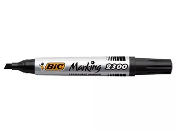 Een Bic permanent marker 2000-2300 zwart, schrijfbreedte 3 - 5,5 mm, schuine punt koop je bij ShopXPress