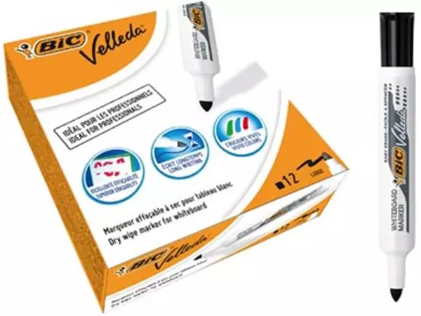 Een Bic whiteboardmarker Velleda 1711 zwart koop je bij ShopXPress