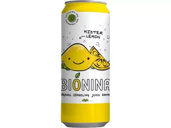 Een Bionina Mister Lemon, blik van 33 cl, pak van 24 stuks koop je bij ShopXPress
