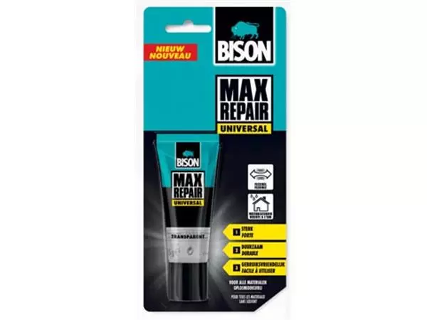 Een Bison lijm Max Repair Universal, blister met tube van 45 g koop je bij ShopXPress