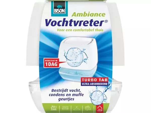 Een Bison navulbare ontvochtiger Ambiance, werkt met tabs van 100 gram koop je bij ShopXPress