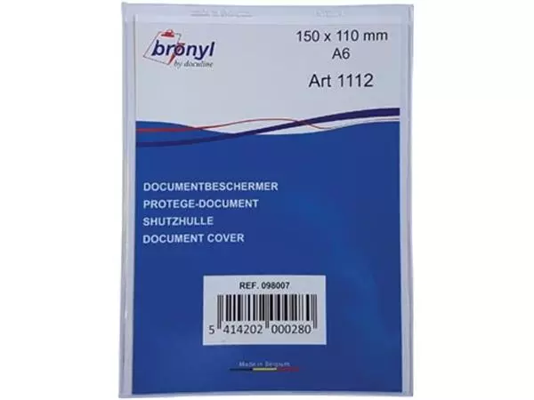 Een Bronyl U-mapje uit transparante PVC van 180 micron, ft A6 koop je bij ShopXPress