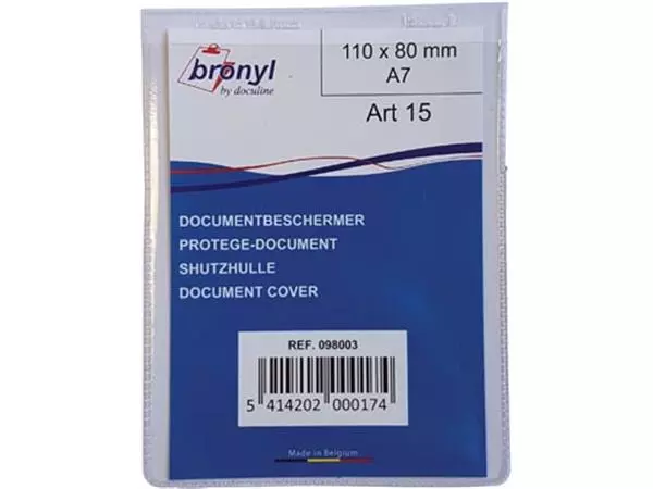 Een Bronyl U-mapje uit transparante PVC van 180 micron, ft A7 koop je bij ShopXPress