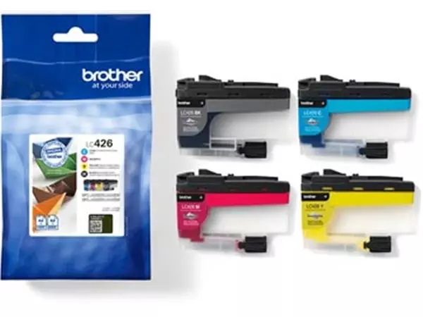 Een Brother inktcartridge, 1.500 - 3.000 pagina's, OEM LC-426VAL, 4 kleuren koop je bij ShopXPress