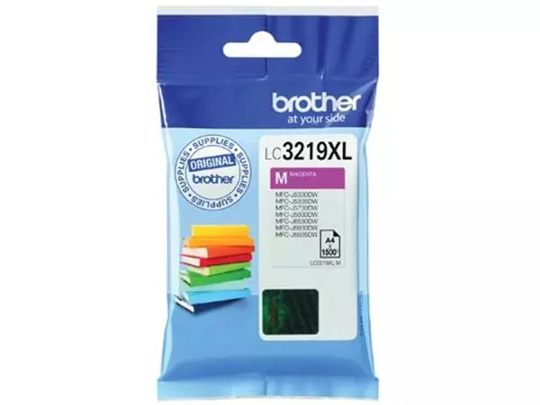 Een Brother inktcartridge, 1.500 pagina's, OEM LC-3219XLM, magenta koop je bij ShopXPress