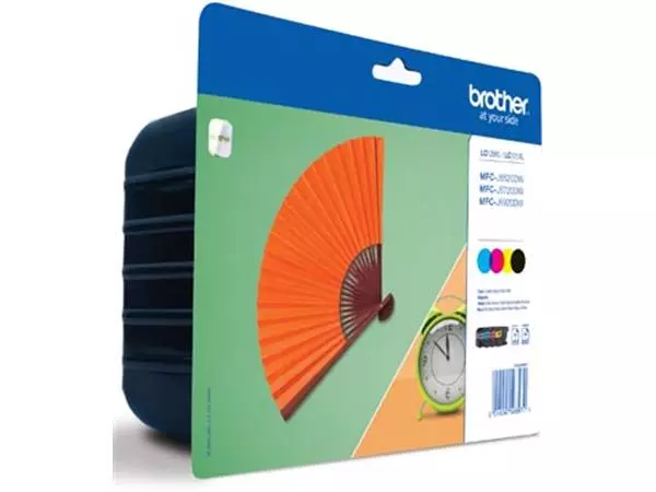 Een Brother inktcartridge, 2.400 pagina's, OEM LC-129XLVALBPDR, 4 kleuren koop je bij ShopXPress