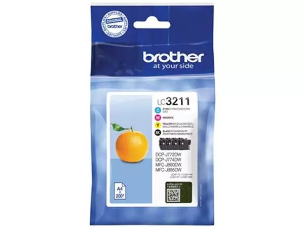 Een Brother inktcartridge, 200 pagina's, OEM LC-3211VAL, 4 kleuren koop je bij ShopXPress