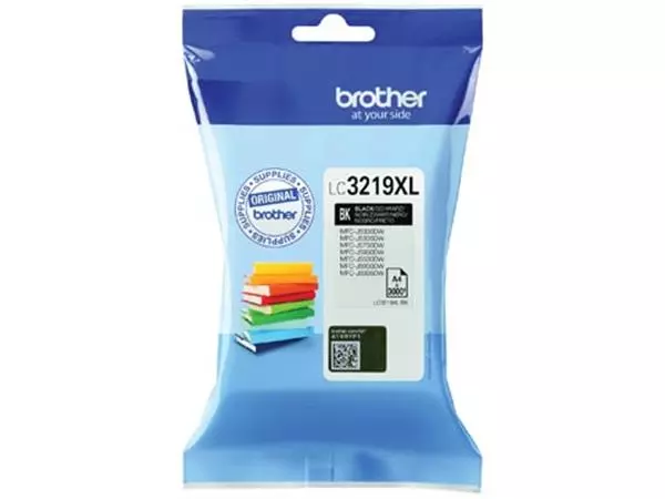 Een Brother inktcartridge, 3.000 pagina's, OEM LC-3219BK, zwart koop je bij ShopXPress