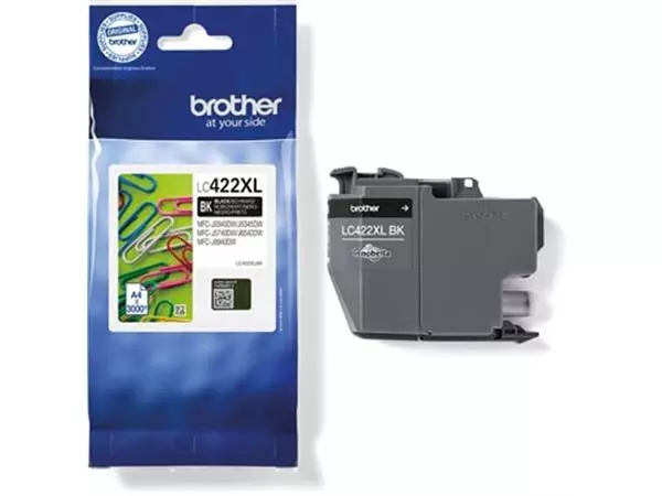 Een Brother inktcartridge, 3.000 pagina's, OEM LC-422XLBK, zwart koop je bij ShopXPress