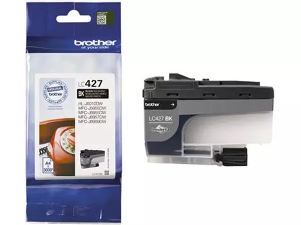 Een Brother inktcartridge, 3.000 pagina's, OEM LC-427BK, zwart koop je bij ShopXPress