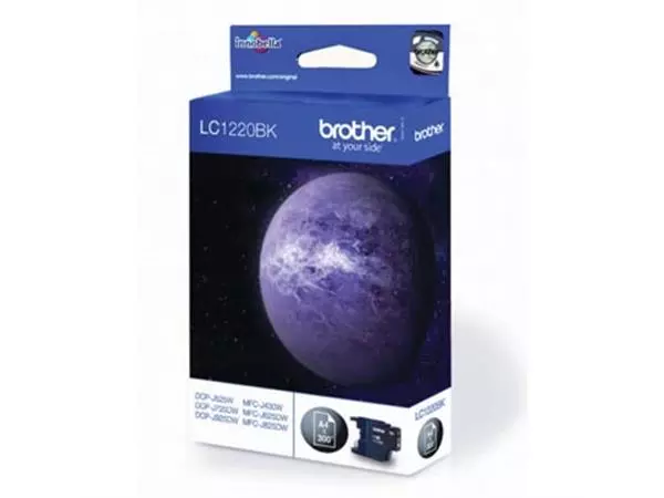 Een Brother inktcartridge, 300 pagina's, OEM LC-1220BK, zwart koop je bij ShopXPress