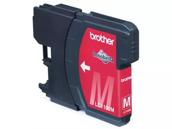 Een Brother inktcartridge, 325 pagina's, OEM LC-1100M, magenta koop je bij ShopXPress