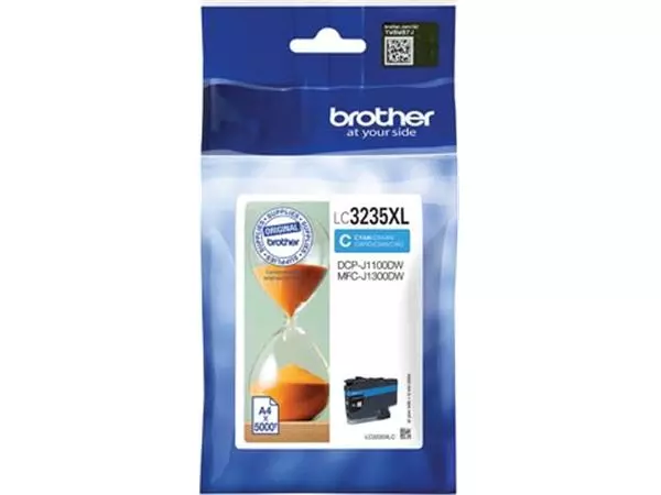 Een Brother inktcartridge, 5.000 pagina's, OEM LC3235XLC, cyaan koop je bij ShopXPress