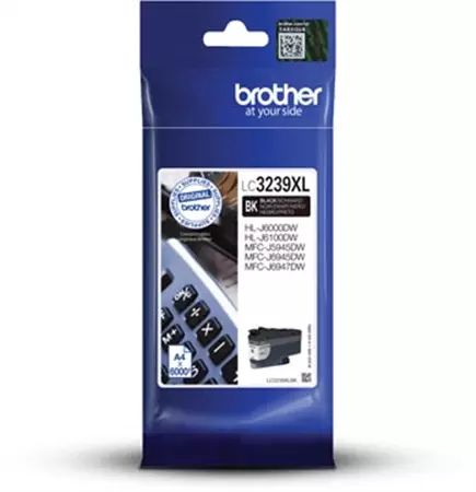 Een Brother inktcartridge, 6.000 pagina's, OEM LC-3239XLBK, zwart koop je bij ShopXPress