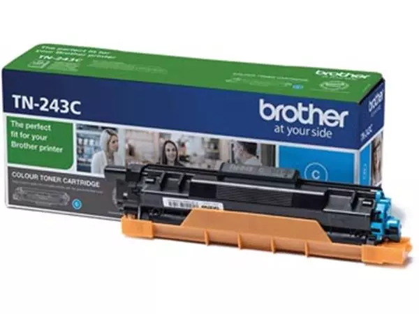 Een Brother toner, 1.000 pagina's, OEM TN-243C, cyaan koop je bij ShopXPress