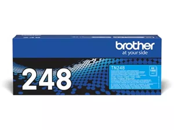 Een Brother toner, 1.000 pagina's, OEM TN-248C, cyaan koop je bij ShopXPress