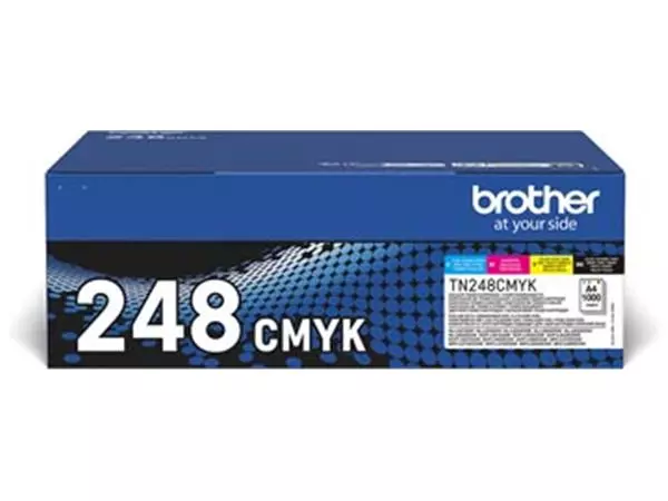 Een Brother toner, 1.000 pagina's, OEM TN-248VAL, 4 kleuren koop je bij ShopXPress