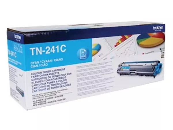 Een Brother toner, 1.400 pagina's, OEM TN-241C, cyaan koop je bij ShopXPress