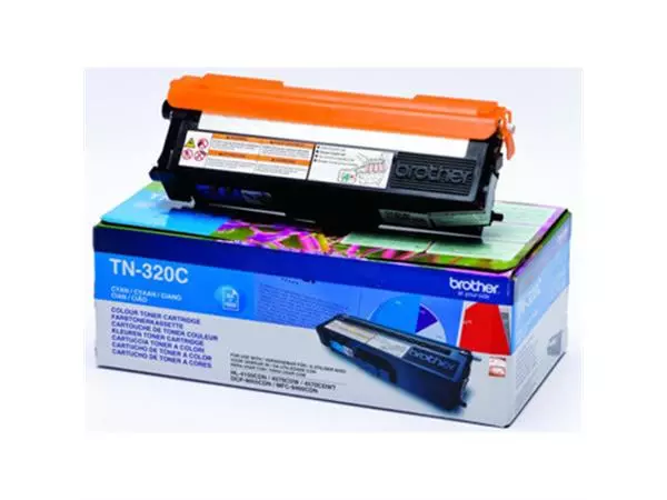 Een Brother toner, 1.500 pagina's, OEM TN-320C, cyaan koop je bij ShopXPress