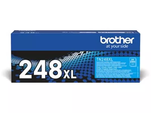 Een Brother toner, 2.300 pagina's, OEM TN-248XLC, cyaan koop je bij ShopXPress