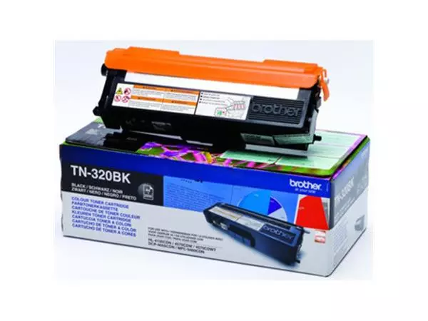 Een Brother toner, 2.500 pagina's, OEM TN-320BK, zwart koop je bij ShopXPress