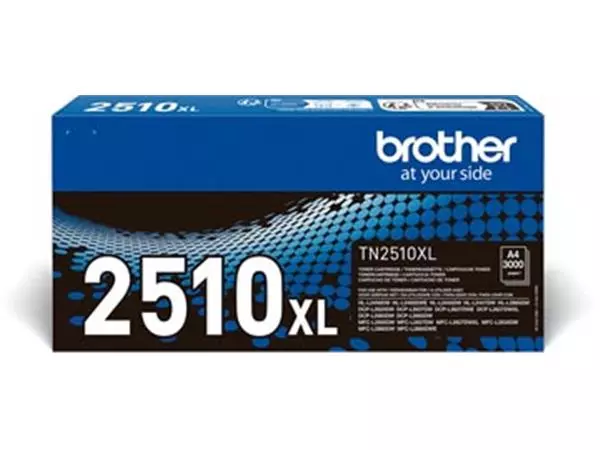 Een Brother toner, 3.000 pagina's, OEM TN-2510XL, zwart koop je bij ShopXPress