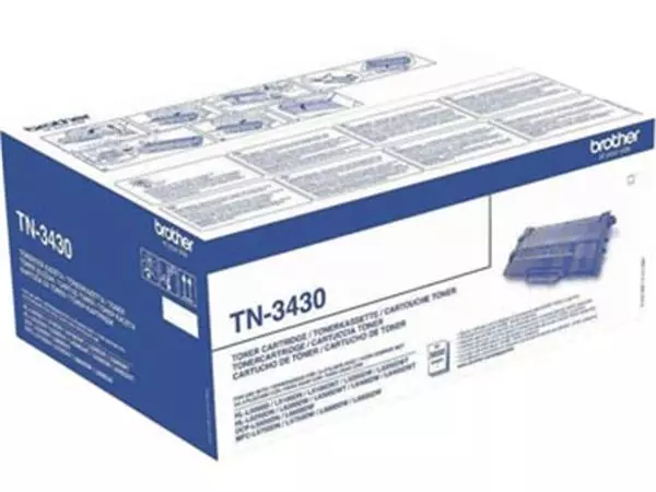 Een Brother toner, 3.000 pagina's, OEM TN-3430, zwart koop je bij ShopXPress