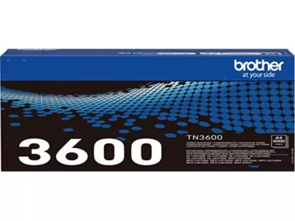 Een Brother toner, 3.000 pagina's, OEM TN-3600, zwart koop je bij ShopXPress