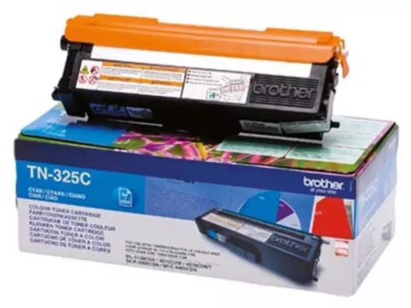 Een Brother toner, 3.500 pagina's, OEM TN-325C, cyaan koop je bij ShopXPress