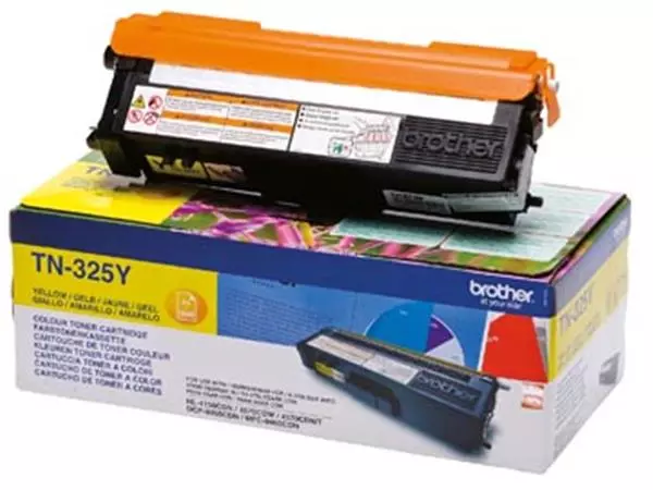 Een Brother toner, 3.500 pagina's, OEM TN-325Y, geel koop je bij ShopXPress