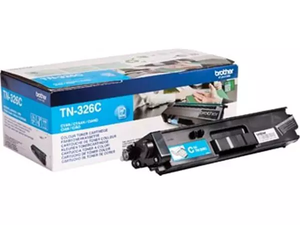 Een Brother toner, 3.500 pagina's, OEM TN-326C, cyaan koop je bij ShopXPress