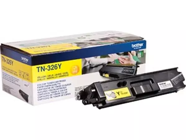 Een Brother toner, 3.500 pagina's, OEM TN-326Y, geel koop je bij ShopXPress