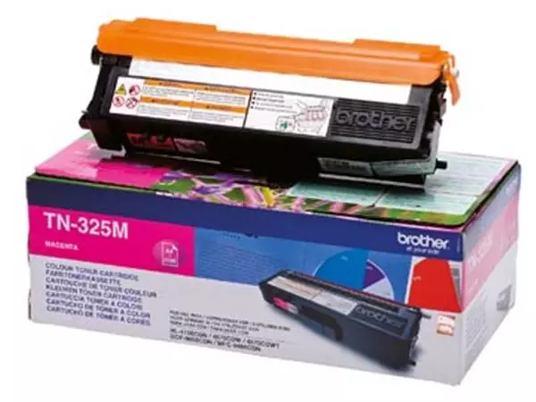 Een Brother toner, 3.500 pagina's, OEM TN325M, magenta koop je bij ShopXPress