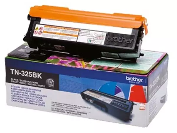 Een Brother toner, 4.000 pagina's, OEM TN-325BK, zwart koop je bij ShopXPress