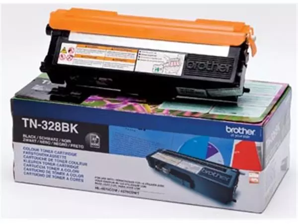 Een Brother toner, 6.000 pagina's, OEM TN-328BK, zwart koop je bij ShopXPress