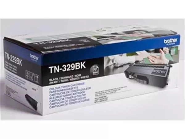 Een Brother toner, 6.000 pagina's, OEM TN-329BK, zwart koop je bij ShopXPress