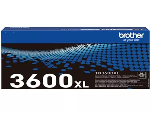 Een Brother toner, 6.000 pagina's, OEM TN-3600XL, zwart koop je bij ShopXPress